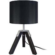 Lampes de bureau Tosel Lampe de chevet trépied bois noir