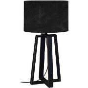 Lampes de bureau Tosel Lampe de chevet colonne bois noir