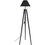 Lampadaires Tosel Lampadaire trépied bois noir