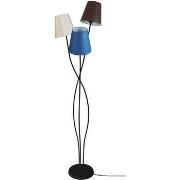 Lampadaires Tosel Lampadaire arbre métal noir , bleu,créme et marron