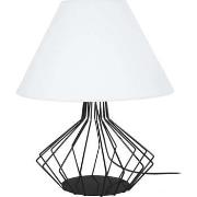 Lampes de bureau Tosel Lampe de salon filaire métal noir et blanc