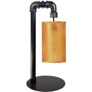 Lampes de bureau Tosel Lampe de chevet arqué métal noir et orange