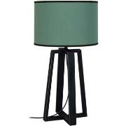Lampes de bureau Tosel Lampe de chevet colonne bois noir et vert