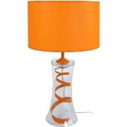 Lampes de bureau Tosel Lampe a poser évasée verre orange
