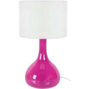 Lampes de bureau Tosel Lampe de chevet bouteille verre rose et blanc