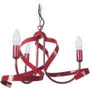 Lustres, suspensions et plafonniers Tosel Lustre multi bras métal roug...