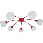 Lustres, suspensions et plafonniers Tosel Lustre multi bras métal roug...