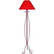 Lampadaires Tosel Lampadaire colonne métal rouge