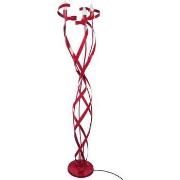 Lampadaires Tosel Lampadaire multi bras métal rouge