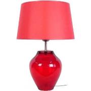 Lampes de bureau Tosel Lampe a poser vase verre rouge