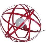 Lampes de bureau Tosel Lampe a poser globe métal rouge