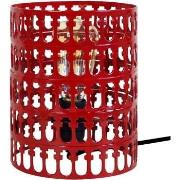 Lampes de bureau Tosel Lampe de chevet cylindrique métal rouge