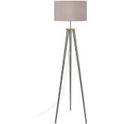 Lampadaires Tosel Lampadaire trépied bois taupe