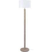 Lampadaires Tosel Lampadaire droit bois taupe et blanc