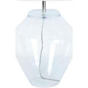 Lampes de bureau Tosel Lampe a poser vase verre transparent et blanc