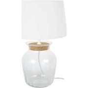 Lampes de bureau Tosel Lampe a poser amphore liègetransparent et blanc