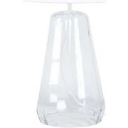Lampes de bureau Tosel Lampe a poser conique verre transparent et blan...