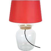 Lampes de bureau Tosel Lampe a poser amphore liègetransparent et rouge