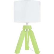 Lampes de bureau Tosel Lampe de chevet trépied bois vert et blanc
