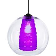 Lustres, suspensions et plafonniers Tosel Suspension globe verre viole...