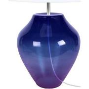 Lampes de bureau Tosel Lampe a poser vase verre violet et blanc