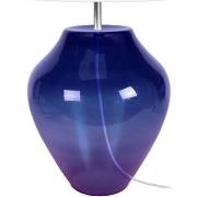 Lampes de bureau Tosel Lampe a poser vase verre violet et blanc
