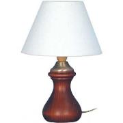 Lampes de bureau Tosel Lampe de chevet colonne bois foncé