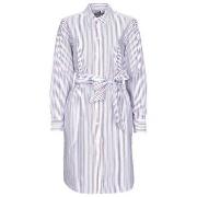 Robe courte Tommy Hilfiger ORG CO GBL STP KNEE SHIRT DRESS