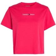 T-shirt Tommy Jeans T shirt femme Ref 58884 T1I Jewel Pink