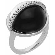 Bijoux Orusbijoux Bague Argent Sphère Noire Et Blanc