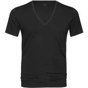 T-shirt Mey T-shirt Col-V Coton Dry Noir