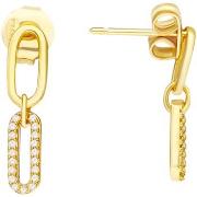 Boucles oreilles Orusbijoux Boucles D'oreilles Dorées Chaines Ovales