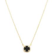 Collier Orusbijoux Collier Doré Rond Serti Zirconium Noir