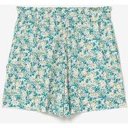 Short enfant Le Temps des Cerises Short oxagi à motif floral vert