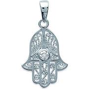 Pendentifs Brillaxis Pendentif main de fatma empierré argent