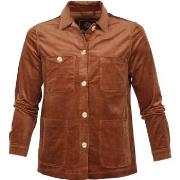 Sweat-shirt Blue Industry Surchemise Velours Côtelé Cognac