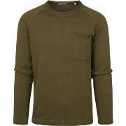 Sweat-shirt Knowledge Cotton Apparel Sweater Vert Olive