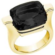 Bijoux Orusbijoux Bague Doré Athena En Argent Pierre Noir