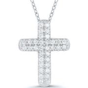 Collier Brillaxis Collier or blanc 18 carats croix diamant