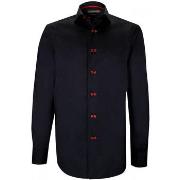 Chemise Emporio Balzani chemise cintree double boutonnage dottio noir