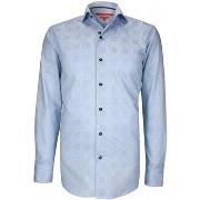Chemise Andrew Mc Allister chemise cintree tissu a motifs checker bleu