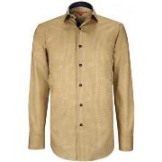 Chemise Andrew Mc Allister chemise cintree tissu a motifs party beige