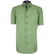 Chemise Emporio Balzani chemisette classique coupe droite quadri vert