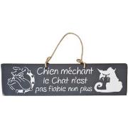 Tableaux, toiles Qualiart Plaque décorative en bois - Chien méchant - ...