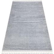 Tapis Rugsx Tapis SEVILLA PC00B rayures gris Franges berbère 80x150 cm