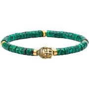 Bracelets Sixtystones Bracelet Heishi Malachite Bouddha-Large-20cm