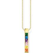 Collier Thomas Sabo Collier argent doré oxydes arc-en-ciel