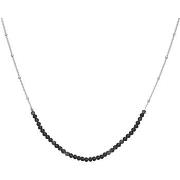 Collier Orusbijoux Collier Chaîne Argent Avec Pierres Spinelle Noir