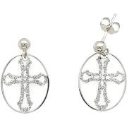 Boucles oreilles Brillaxis Boucles d'oreilles Orus croix argent paille...