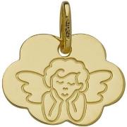 Pendentifs Brillaxis Médaille ange face stylisé nuage or jaune